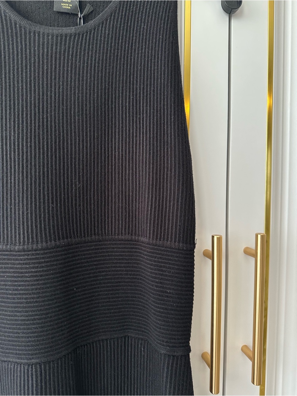 House of Harlow 1960 Black Sleeveless Ribbed Mini Dress - Picture 6 of 7
